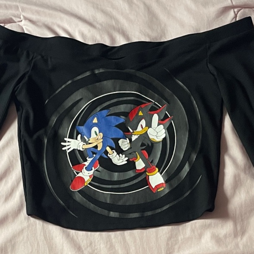 Sonic The Hedgehog Sonic & Shadow Girls Long-Sleeve Top - Picture 2 of 5